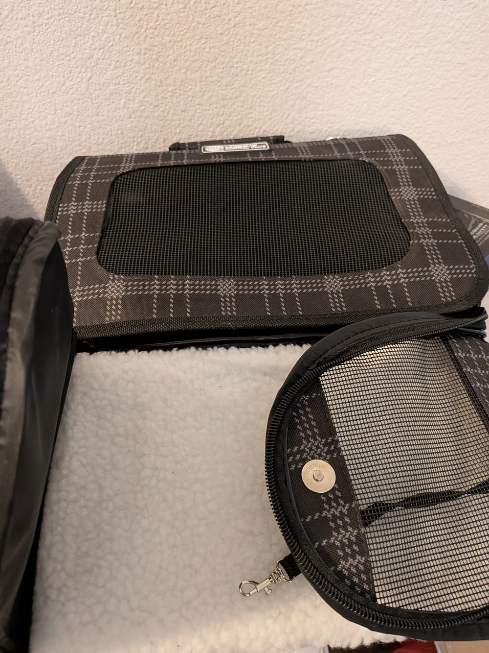 American Kennel Club Deluxe Pet Carrier - Black Plaid
